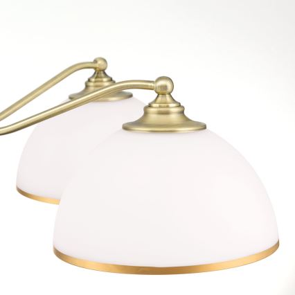 Hanglamp aan een ketting OLD LAMP 5xE27/40W/230V diameter 75 cm wit/messing