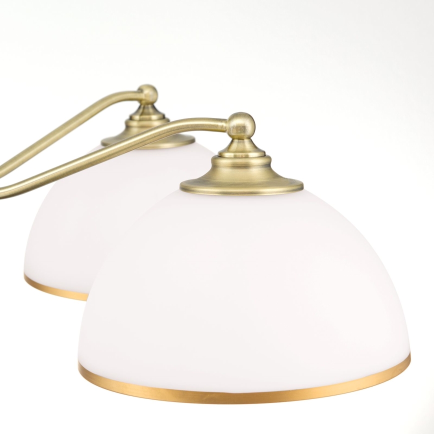 Suspension chaîne OLD LAMP 5xE27/40W/230V d. 75 cm blanc/laiton