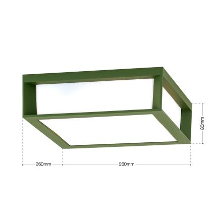 Luminaire d'extérieur HENRY 2xE27/15W/230V 26x26 cm IP44 vert