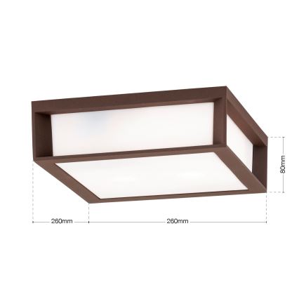 Luminaire extérieur HENRY 2xE27/15W/230V IP44 marron