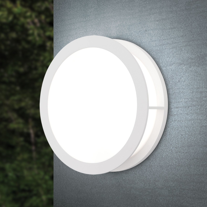 Luminaire d'extérieur HENRY 2xE27/15W/230V Ø 30 cm IP44 blanc