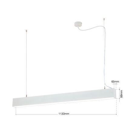 Plafonnier/suspension LED 2-en-1 PALKKI LED/38W/230V 3000/4000/5000K blanc