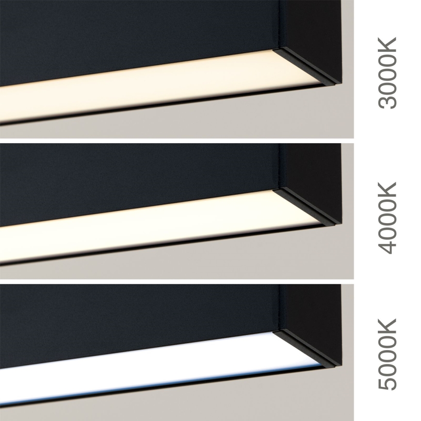 Plafonnier/suspension LED 2 en 1 PALKKI LED/38W/230V 3000/4000/5000K noir