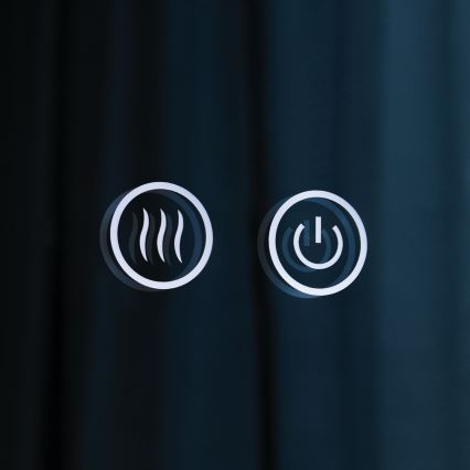 Miroir mural chauffant LED pour salle de bains avec rétroéclairage FOCUS LED/30W/230V 3000/4200/6000K Ø 100 cm IP44