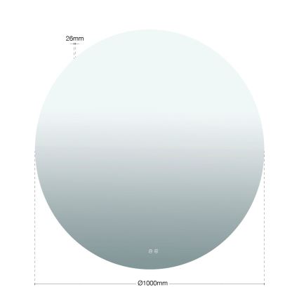 Miroir mural chauffant LED pour salle de bains avec rétroéclairage FOCUS LED/30W/230V 3000/4200/6000K Ø 100 cm IP44