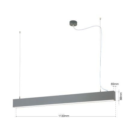 LED plafond-/hanglamp 2-in-1 PALKKI LED/38W/230V 3000/4000/5000K grijs