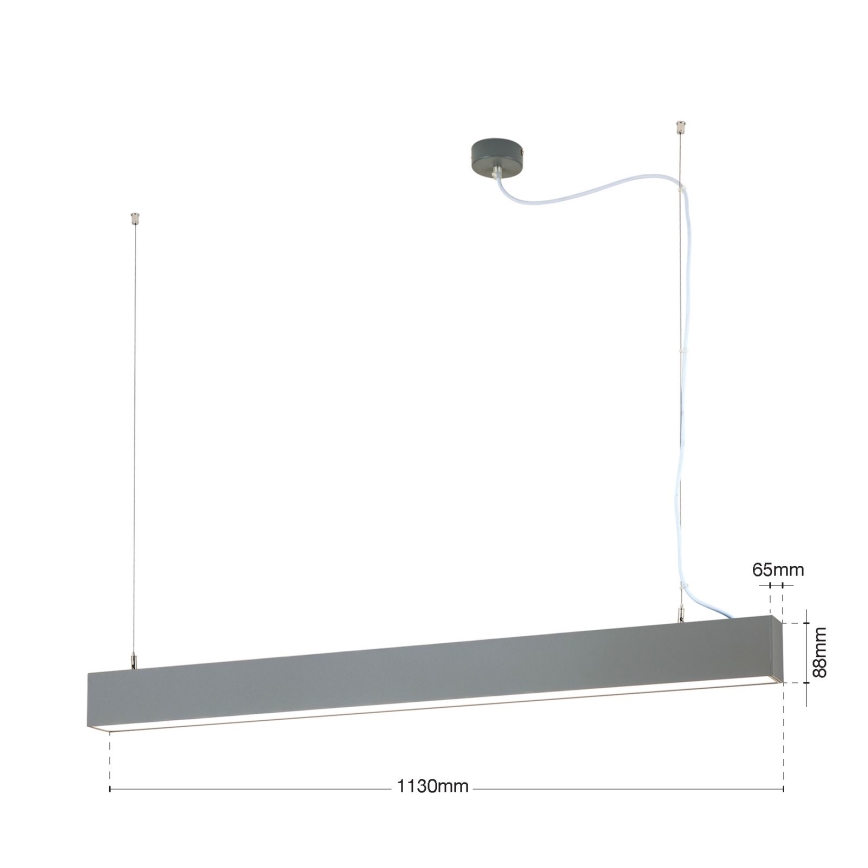 LED plafond-/hanglamp 2-in-1 PALKKI LED/38W/230V 3000/4000/5000K grijs