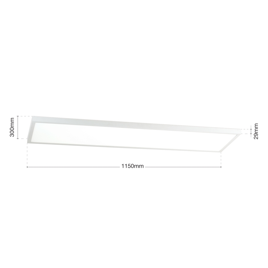 Panneau LED DISC en saillie à intensité réglable LED/40W/230V 2700/3000/4000K 115x30 cm blanc