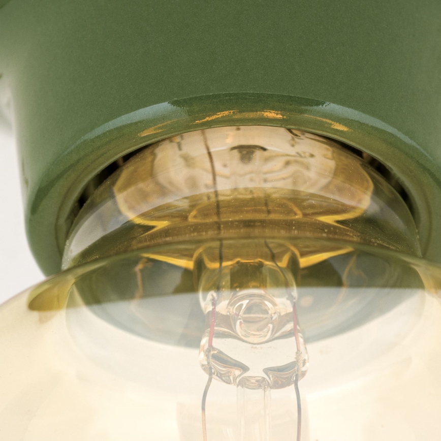 Plafondlamp FROST 1xE27/60W/230V groen