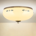 Orion - Plafondlamp LANDHAUS 3xE27/60W/230V Ø 35 cm brons/beige/blauw