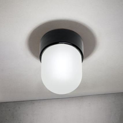 Plafondlamp OSTIA 1xE27/40W/230V Ø 9,8 cm zwart