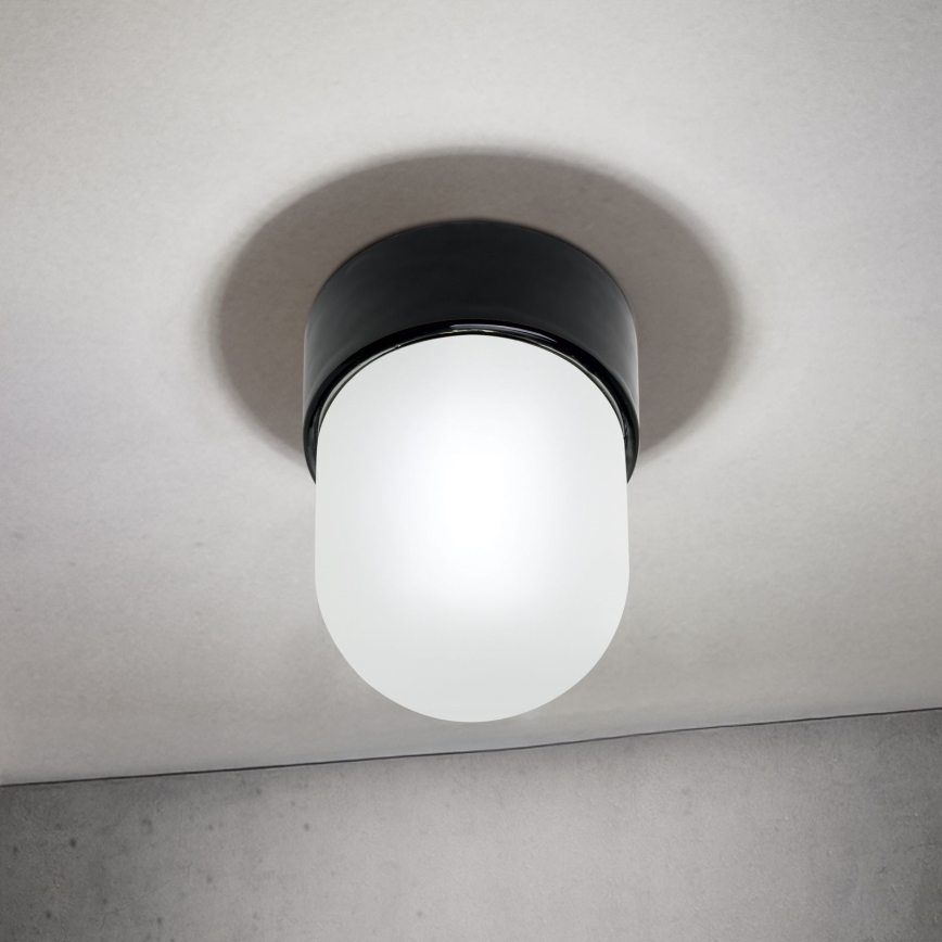 Plafondlamp OSTIA 1xE27/40W/230V Ø 9,8 cm zwart