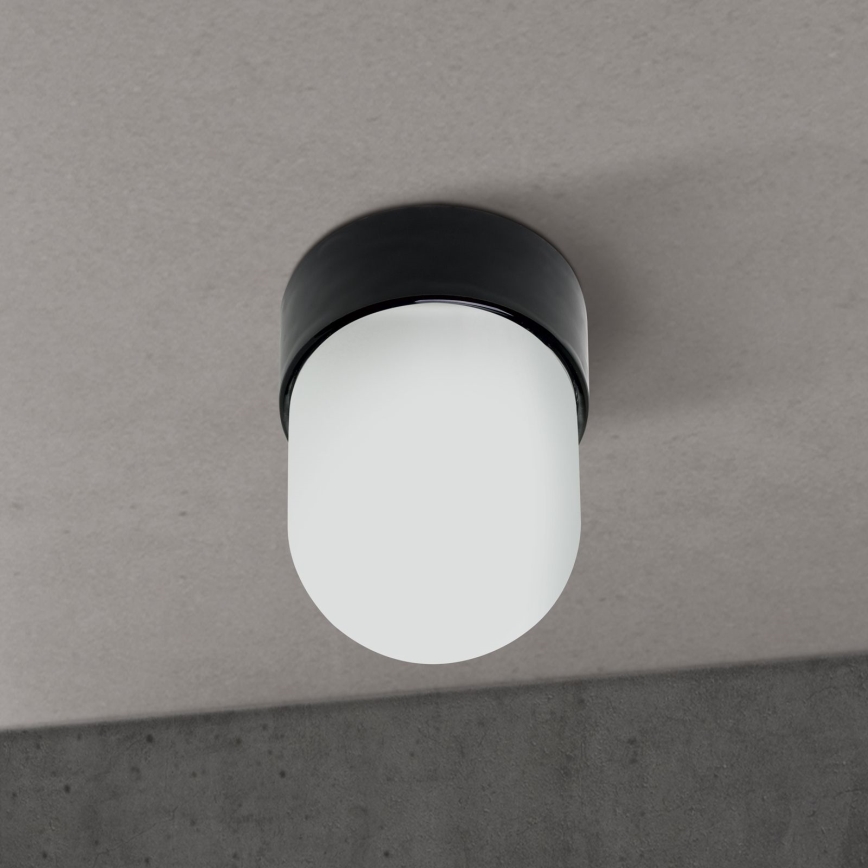 Plafondlamp OSTIA 1xE27/40W/230V Ø 9,8 cm zwart