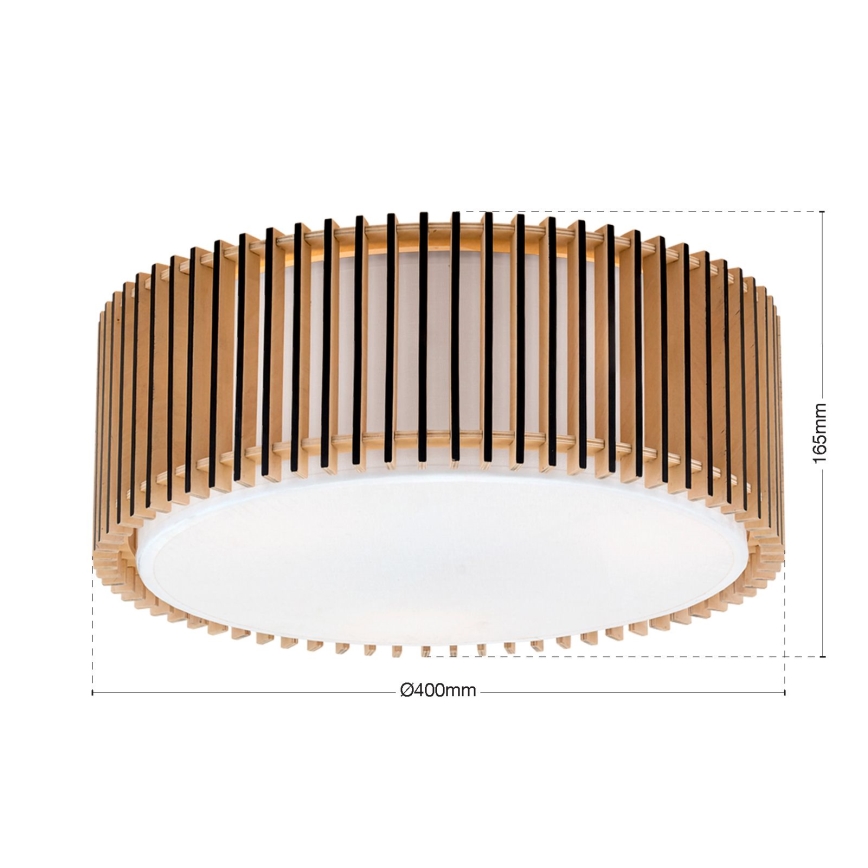 Plafondlamp TARTA 3xE27/40W/230V Ø 40 cm beige