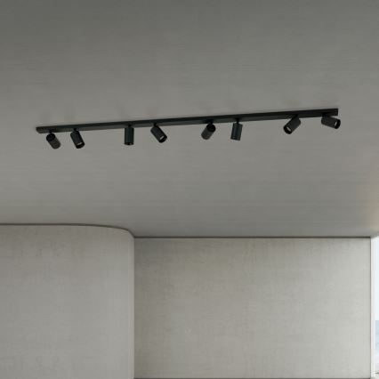 Plafonnier à spots SEAN 8x GU10/13W/230V, noir