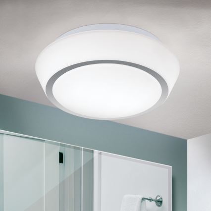 Plafonnier de salle de bains TENA 2xE27/60W/230V Ø 30 cm IP44 blanc