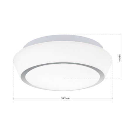 Plafonnier de salle de bains TENA 2xE27/60W/230V Ø 30 cm IP44 blanc
