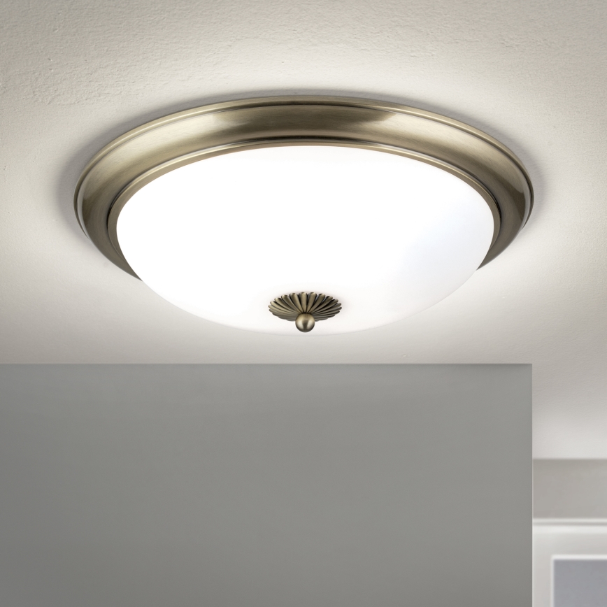 Plafonnier EMPIRA, 3 douilles E27 (max. 40 W chacune), 230 V, diamètre 48 cm, finition bronze