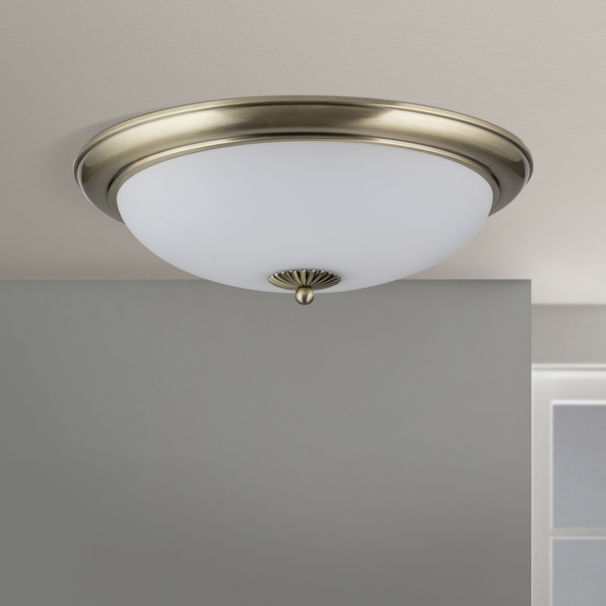 Plafonnier EMPIRA, 3 douilles E27 (max. 40 W chacune), 230 V, diamètre 48 cm, finition bronze