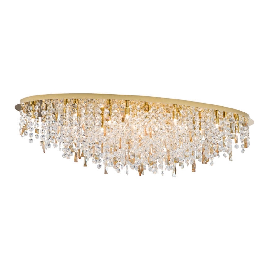 Plafonnier en cristal CRYSTALRIVER 21xG9/40W/230V doré