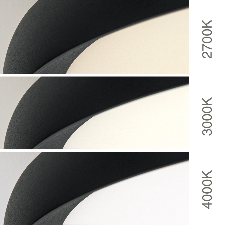 Plafonnier LED KANT LED/30W/230V 2700/3200/4000K Ø 40 cm noir