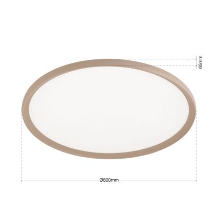 Plafonnier LED KANT, 50 W, 230 V, 2700/3000/4000 K, Ø 60 cm, beige