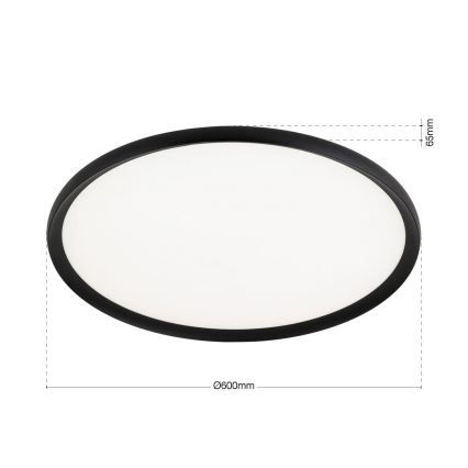 Plafonnier LED KANT LED/50W/230V 2700/3000/4000K Ø 60 cm noir