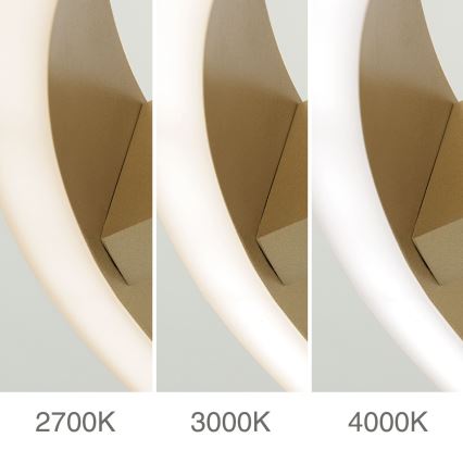 Plafonnier LED KOLK LED/40W/230V 2700/3000/4000K Ø 40 cm doré