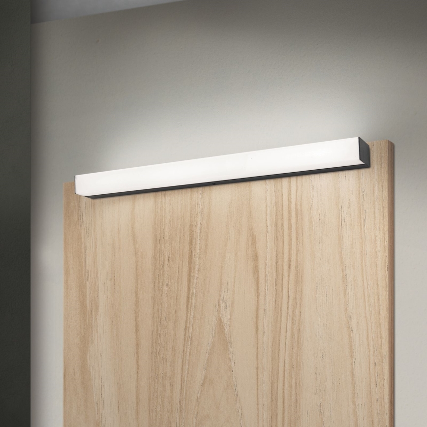 Éclairage de miroir salle de bain HORIZON LED/12W/230V 3000/4000K 60 cm IP44 noir