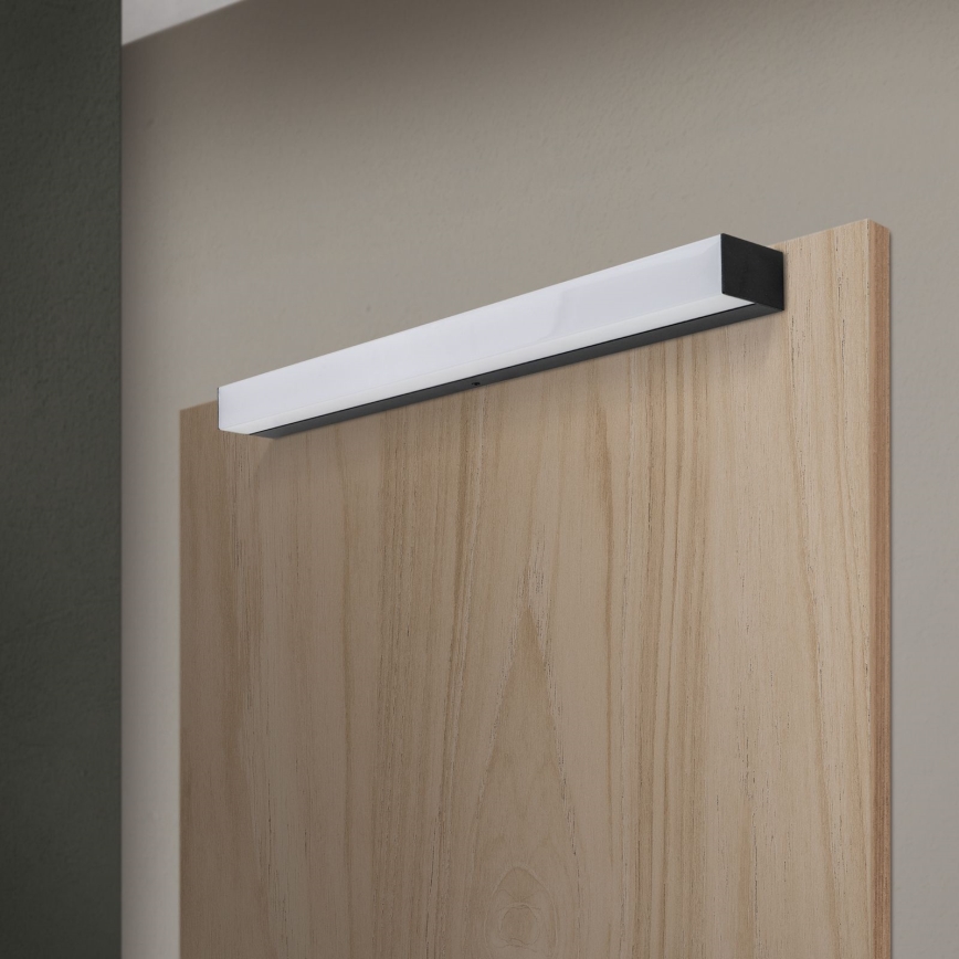 Éclairage de miroir salle de bain HORIZON LED/12W/230V 3000/4000K 60 cm IP44 noir