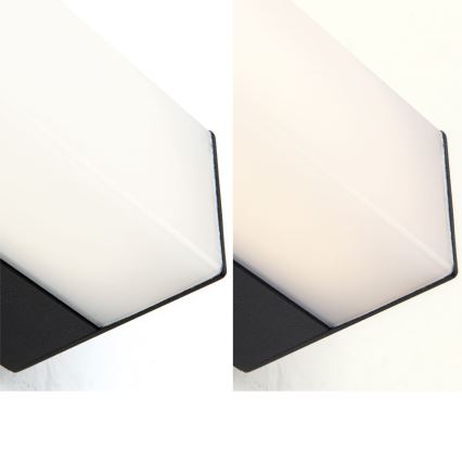Éclairage de miroir salle de bain HORIZON LED/12W/230V 3000/4000K 60 cm IP44 noir