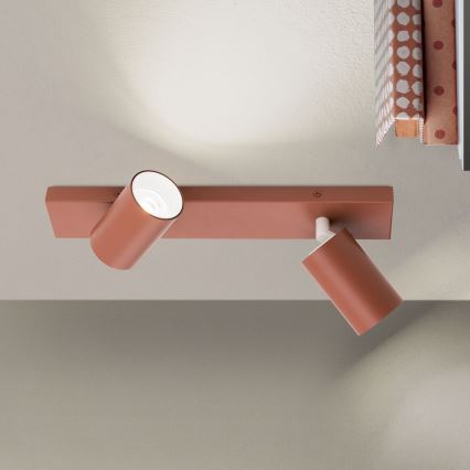 Spot orientable PENN 2xGU10/13W/230V, coloris brique