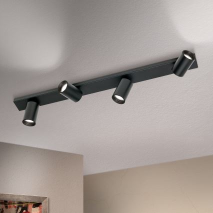 Spot orientable SEAN 4xGU10/13W/230V noir