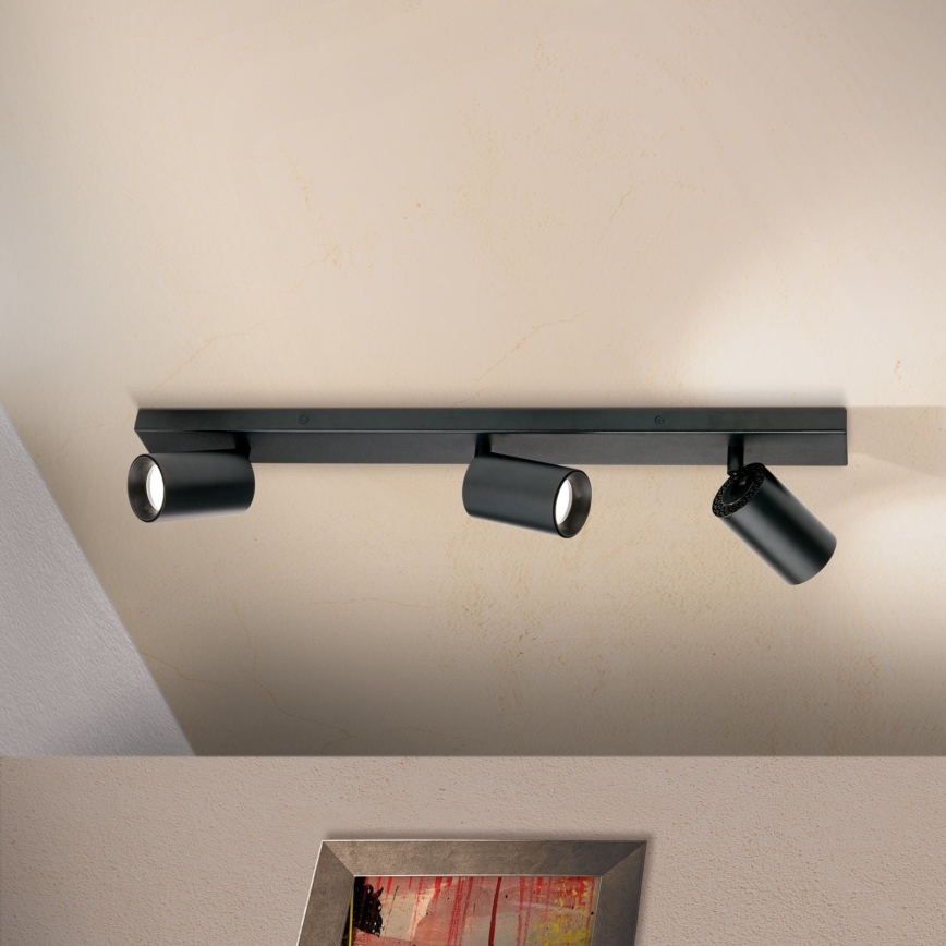 Spotlamp SEAN 3xGU10/13W/230V zwart