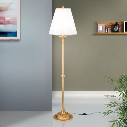Staande Lamp FONSA 1xE27/60W/230V wit/goud