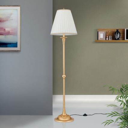 Staande Lamp FONSA 1xE27/60W/230V wit/goud