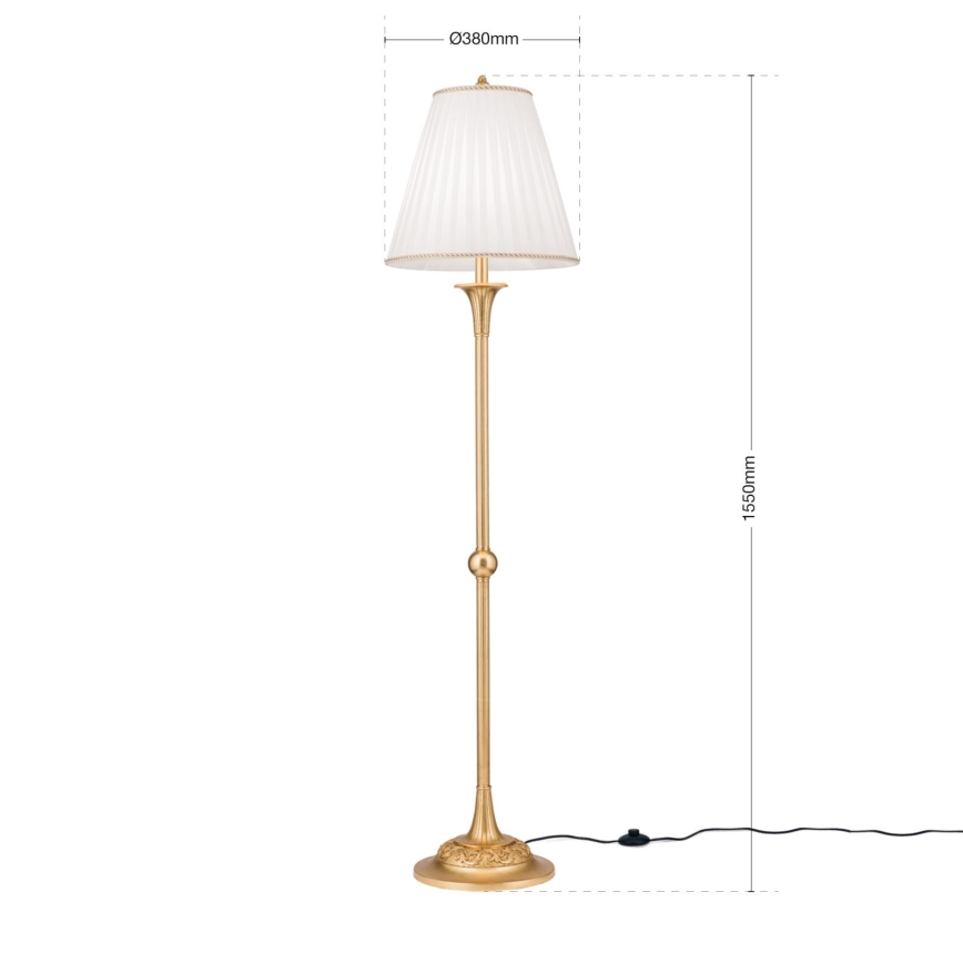 Staande Lamp FONSA 1xE27/60W/230V wit/goud