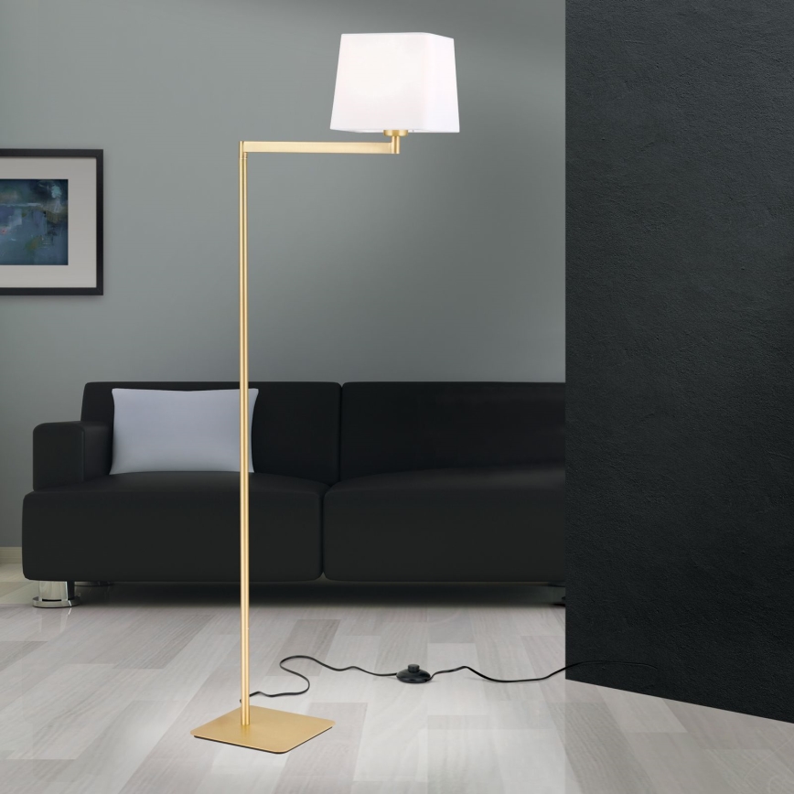 Staande Lamp CARLTON 1xE27/40W/230V wit/goud