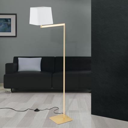 Staande Lamp CARLTON 1xE27/40W/230V wit/goud