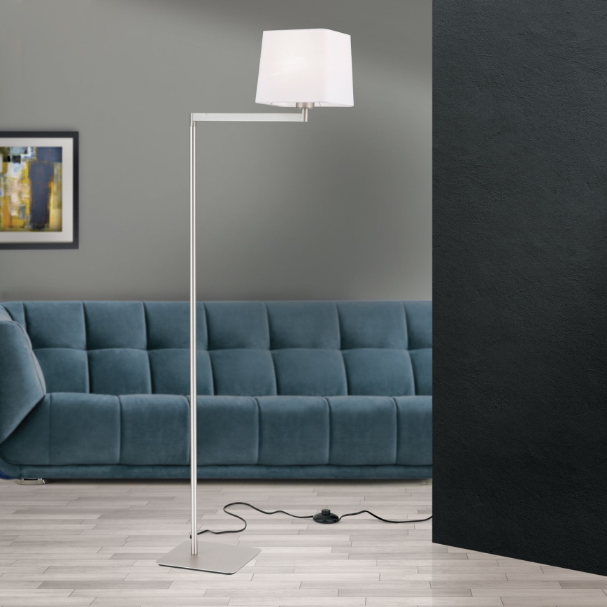Staande Lamp CARLTON 1xE27/40W/230V wit/mat chroom