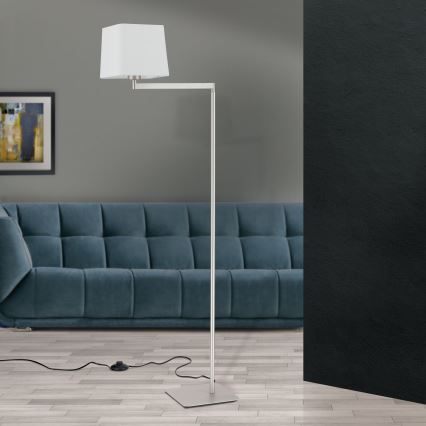 Staande Lamp CARLTON 1xE27/40W/230V wit/mat chroom