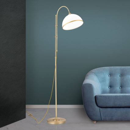 Lampadaire OLD LAMP 1xE27/40W/230V blanc/laiton