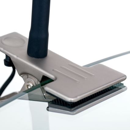Lampe de table flexible avec pince KURT LED/5W/230V argenté