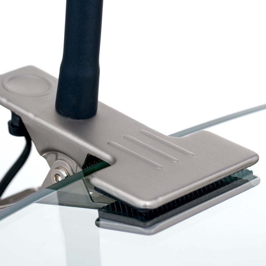 Lampe de table flexible avec pince KURT LED/5W/230V argenté