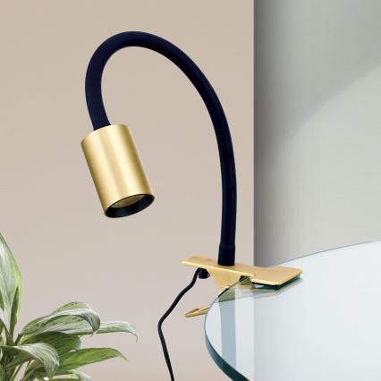 Lampe de table flexible avec pince KURT LED/5W/230V doré