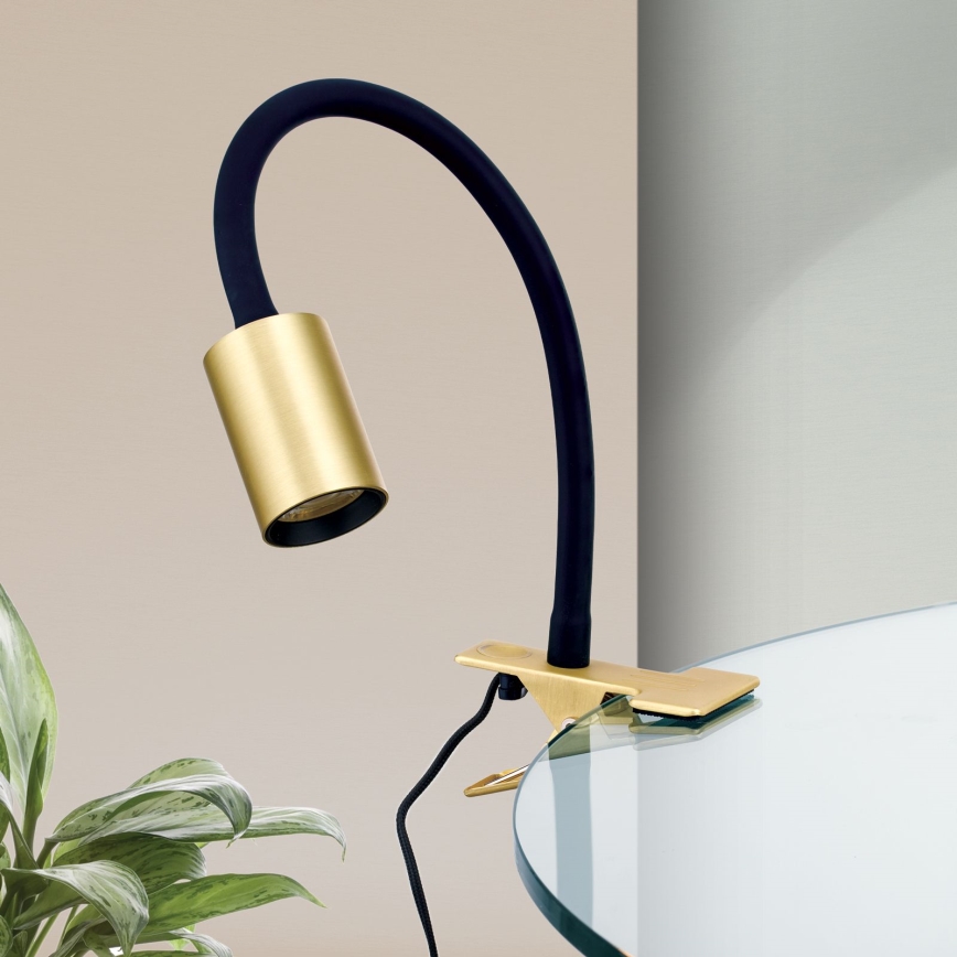 Lampe de table flexible avec pince KURT LED/5W/230V doré