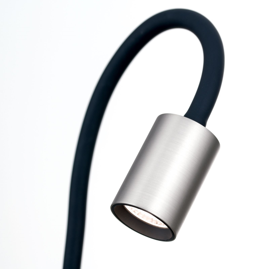 LED Flexibel tafellamp met clip KURT LED/5W/230V zilver