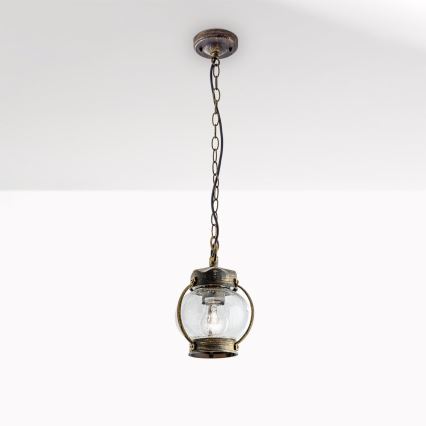Suspension d'extérieur TAVERNA 1xE27/60W/230V IP23 bronze/patiné