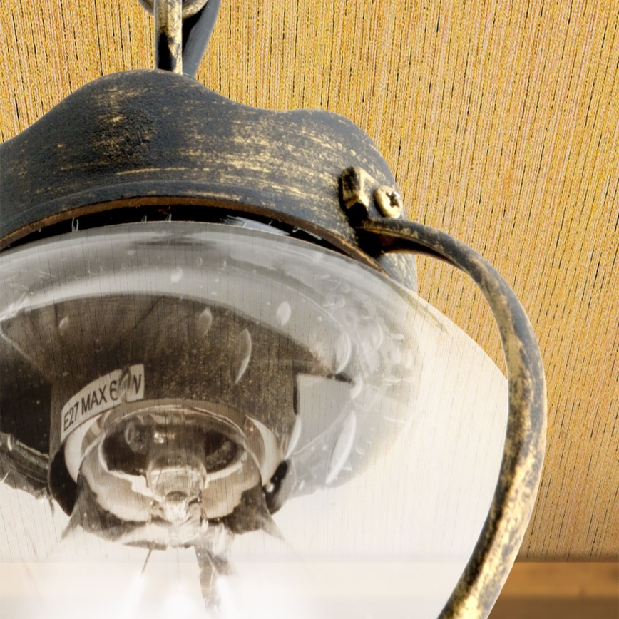 Suspension d'extérieur TAVERNA 1xE27/60W/230V IP23 bronze/patiné