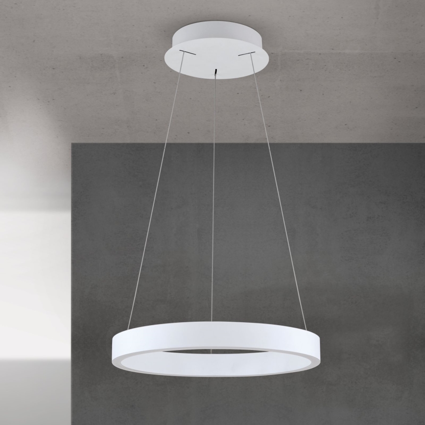 Suspension LED dimmable sur câble KOLK LED/40W/230V 2700/3000/4000K Ø 40 cm blanche